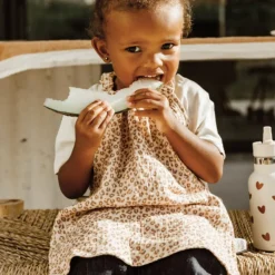 Sale Serviette de cantine Gaze Léopard Bavoirs