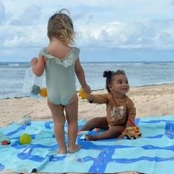 New Serviette de plage 2 en 1 Circuit Bleu (180 x 180 cm) Serviette De Plage