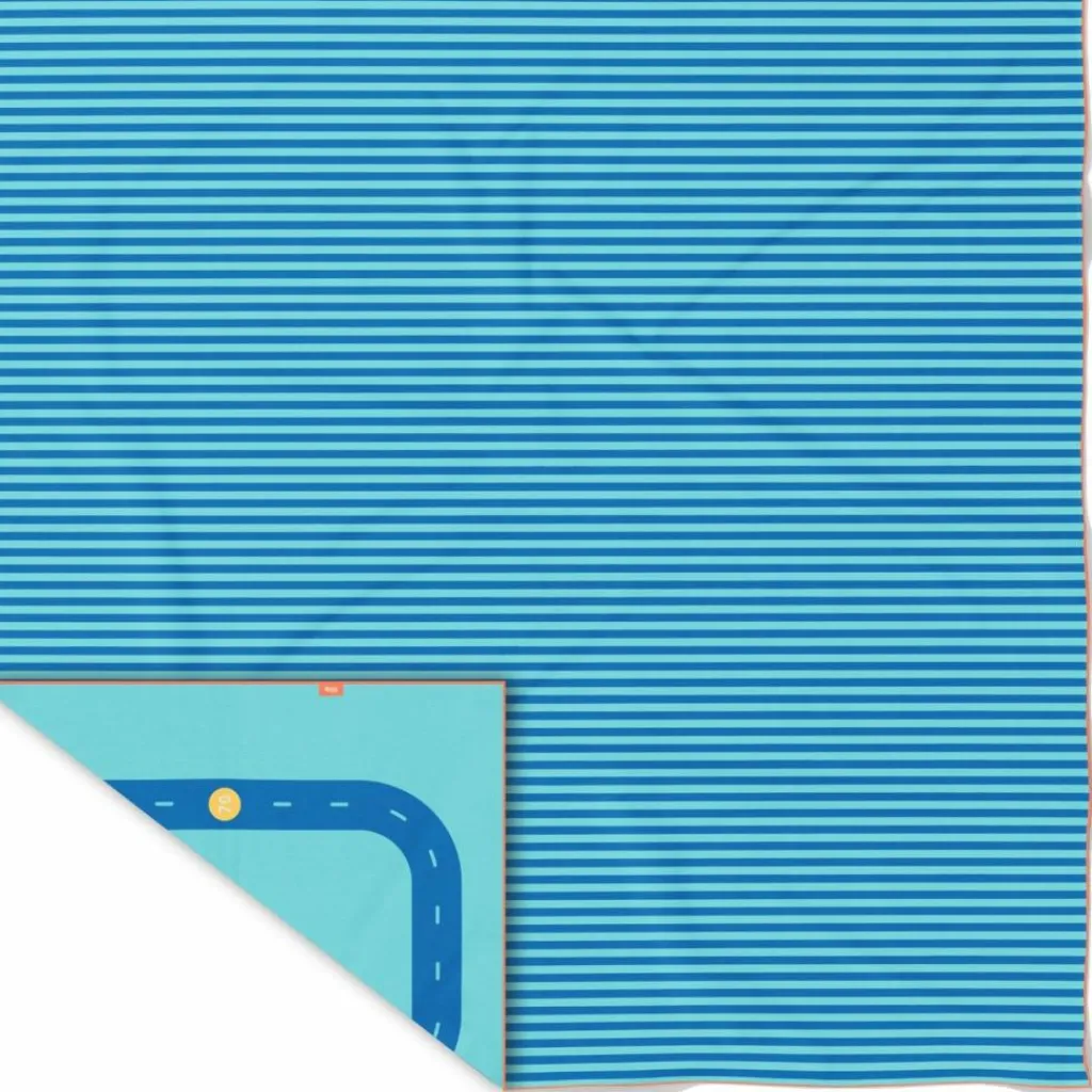 New Serviette de plage 2 en 1 Circuit Bleu (180 x 180 cm) Serviette De Plage