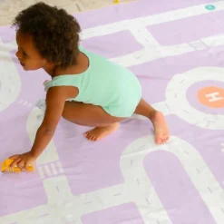 Quut Serviette de plage 2 en 1 Circuit Lavande (140 x 70 cm)