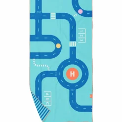 Quut Serviette de plage 2 en 1 Circuit Bleu (140 x 70 cm)