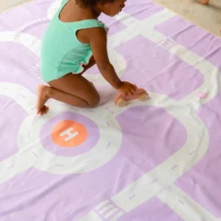 Sale Serviette de plage 2 en 1 Circuit Lavande (180 x 180 cm) Serviette De Plage