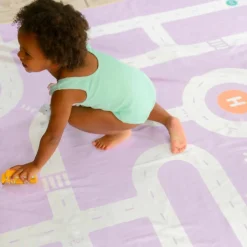 Sale Serviette de plage 2 en 1 Circuit Lavande (180 x 180 cm) Serviette De Plage