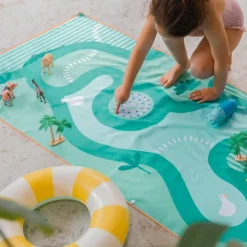 Quut Serviette de plage 2 en 1 Safari (180 x 100 cm)