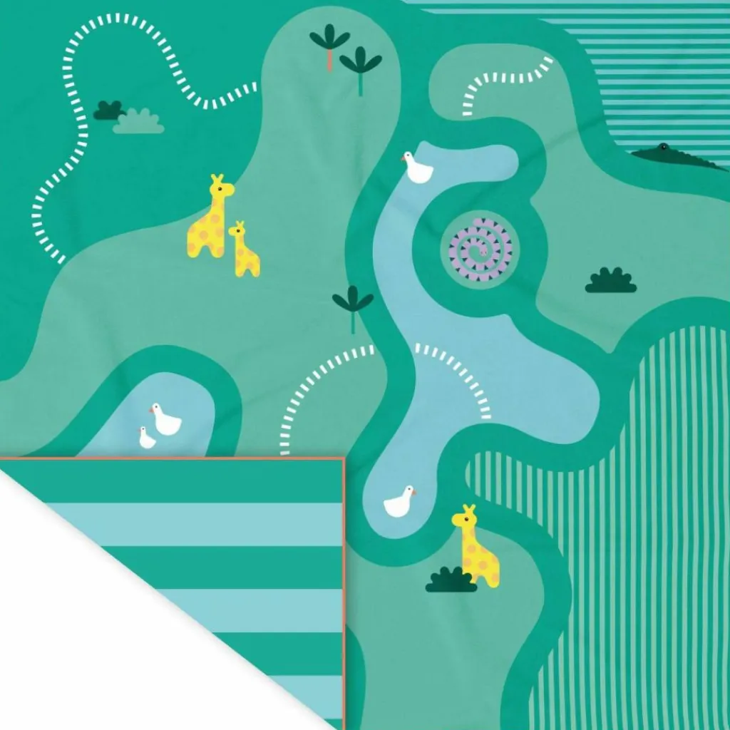 Quut Serviette de plage 2 en 1 Safari (180 x 180 cm)