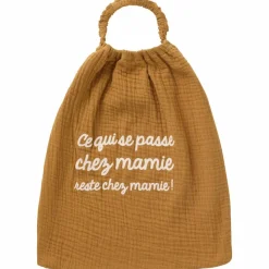 Clearance Serviette élastique chez mamie en gaze de coton havane Bavoirs