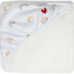 Baby to Love Serviette tablier de bain papillon Arc-en-ciel (108 x 107 cm)