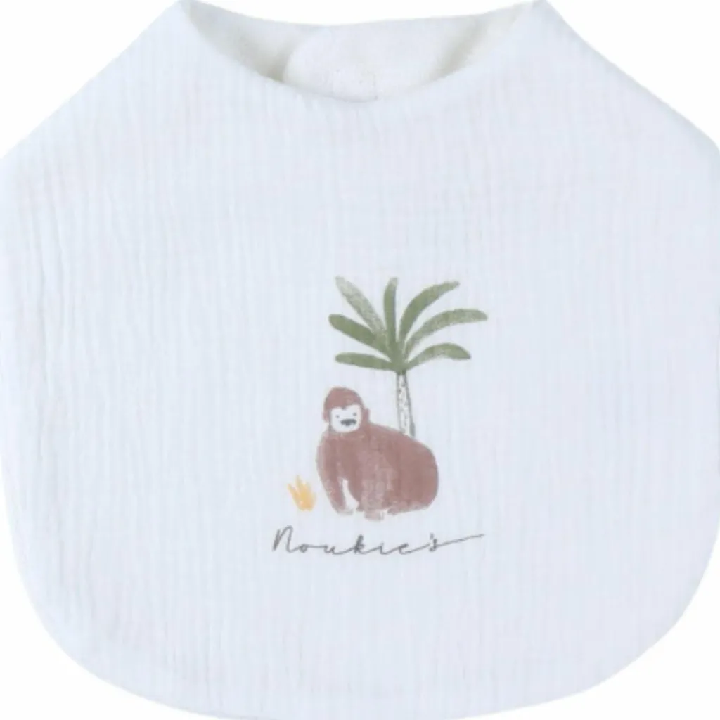 Noukie's Set 3 bavoirs mousseline Cute gorilla