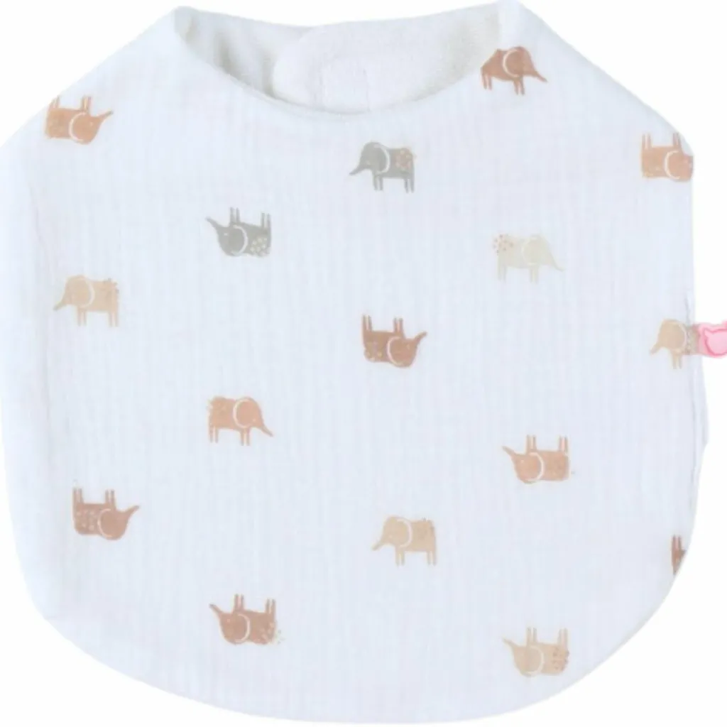 New Set 3 bavoirs mousseline Elephants Bavoirs
