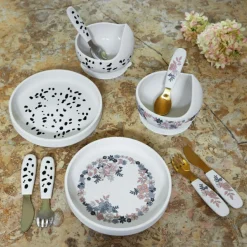 Elodie Details Set bol et cuillère en silicone Dalmatian Dots