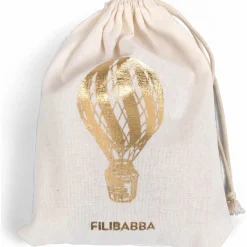 Filibabba Set brosse et peigne bébé en bois avec pochette coton