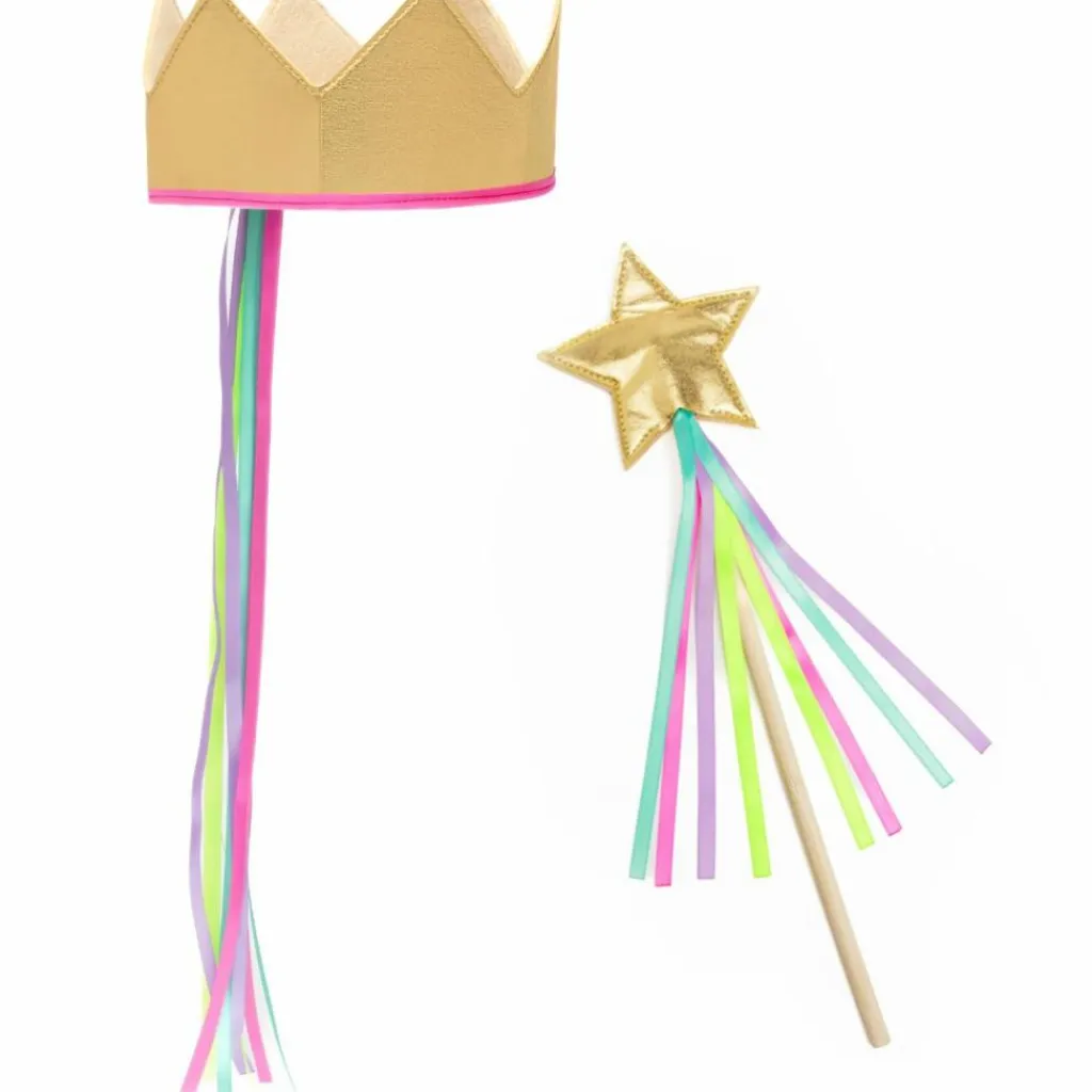 Ratatam Set couronne et baguette magique Or