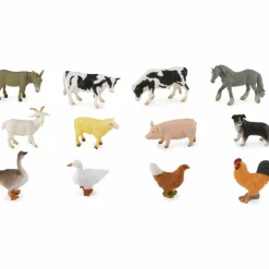 Clearance Set de 12 Animaux De La Ferme Figurines De Jeu