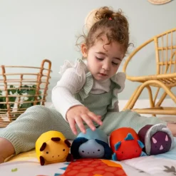 Little Big Friends Set de 4 balles doudous Les Doodballs Les Amis Dinos