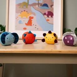 Little Big Friends Set de 4 balles doudous Les Doodballs Les Amis Dinos
