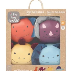Little Big Friends Set de 4 balles doudous Les Doodballs Les Amis Dinos