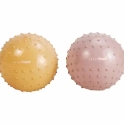 Find that hippo Set de 2 balles sensorielles brun rosé et chamois