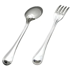 Daniel Crégut Set de 2 couverts bébé Design personnalisable dans son coffret (métal argenté)