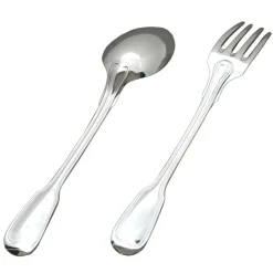 Clearance Set de 2 couverts bébé Filet ancien personnalisable dans son coffret (métal argenté) Couverts