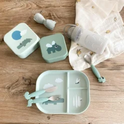 Best Set de 3 couverts Easy-grip Deer friends Vert Couverts