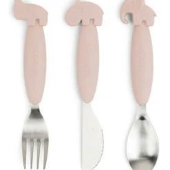 Done by Deer Set de 3 couverts Easy-grip Deer friends Rose