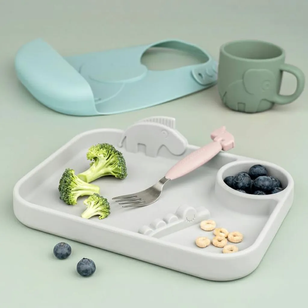 Done by Deer Set de 3 couverts Easy-grip Deer friends Rose