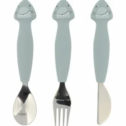 Trixie Set de 3 couverts en silicone Mr. Shark