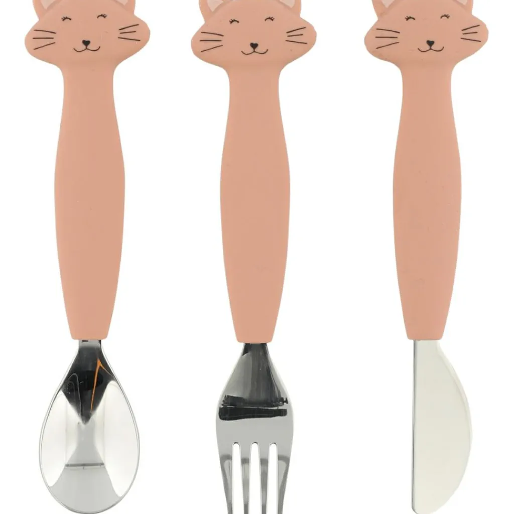 Trixie Set de 3 couverts en silicone Mrs. Cat (3 pièces)