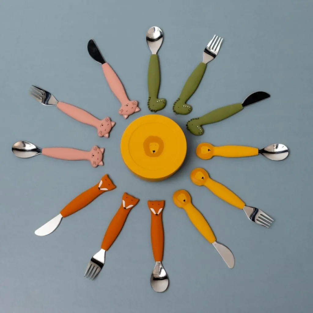 Trixie Set de 3 couverts en silicone Mrs. Cat (3 pièces)