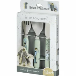 Petit Jour Paris Set de 3 couverts Ernest et Célestine