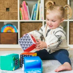 New Set de 4 cubes souples Explore & Discover Jouet À Empiler