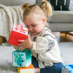 New Set de 4 cubes souples Explore & Discover Jouet À Empiler