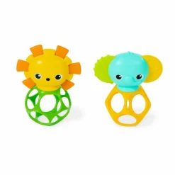 Clearance Set de 2 hochets lion et élephant Jouet D'Activités