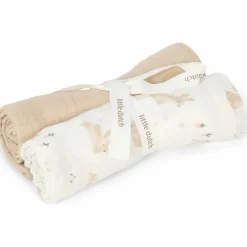 Little Dutch Set de 2 langes en gaze de coton Baby Bunny (70 x 70 cm)