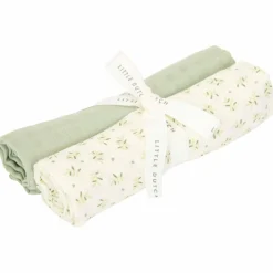 Sale Set de 2 langes en gaze de coton Blueberry Pure Sage (70 x 70 cm) Lange