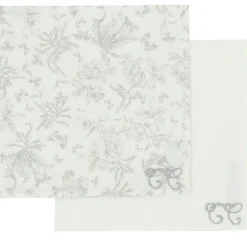 Outlet Set de 2 langes Toile de Jouy gris (70x70 cm) Lange