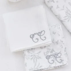 Outlet Set de 2 langes Toile de Jouy gris (70x70 cm) Lange