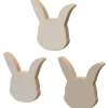 Hot Set de 3 patères en bois Lapin Patère