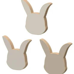Hot Set de 3 patères en bois Lapin Patère