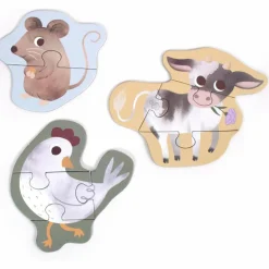 Online Set de 3 puzzles Mes premiers puzzles Animaux de la ferme Puzzle