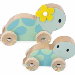 Janod Set de 2 tortues à pousser Pure