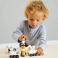 Tender Leaf Set de 5 véhicules voyageurs de l'espace en bois