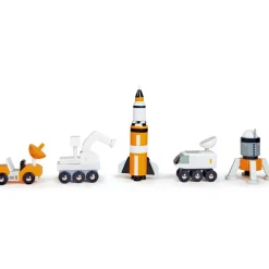 Tender Leaf Set de 5 véhicules voyageurs de l'espace en bois