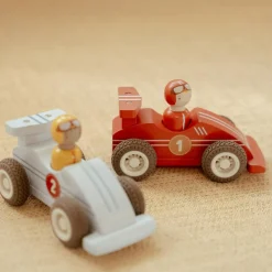 Hot Set de 2 voitures de course en bois Petites Voitures, Véhicules Et Circuits