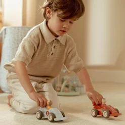 Hot Set de 2 voitures de course en bois Petites Voitures, Véhicules Et Circuits