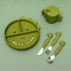 Outlet Set de couverts en silicone Mr. Dino (3 pièces) Couverts