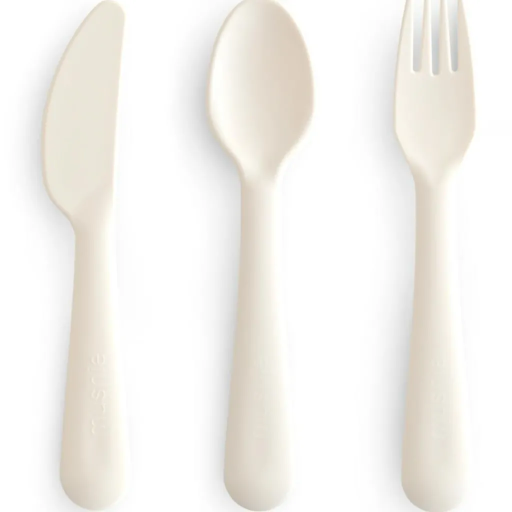 Mushie Set de couverts Ivory