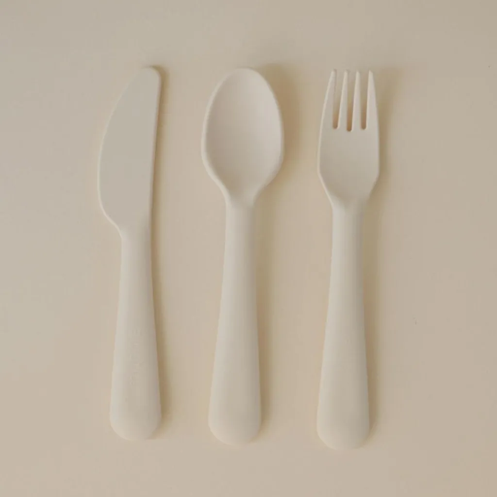 Mushie Set de couverts Ivory