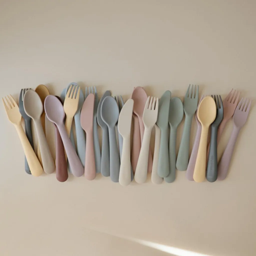 Mushie Set de couverts Ivory