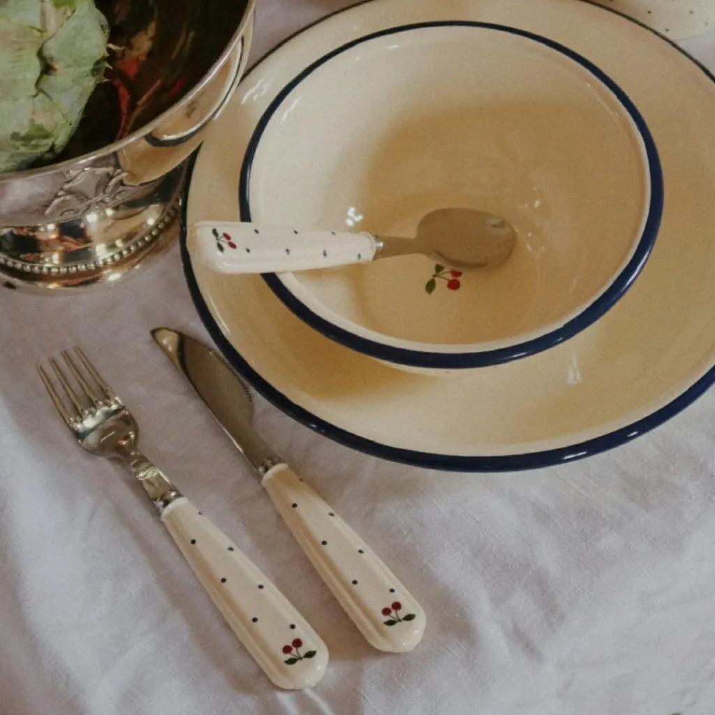 Konges Slojd Set de couverts Navy dots